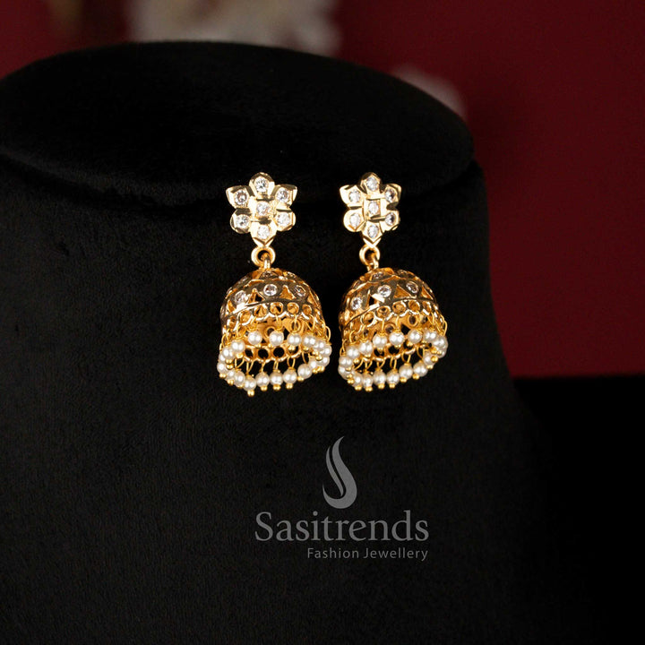 Guaranteed Impon Micro Gold Plated Rajamanga Bridal Addigai Short and Long Necklace Jewellery Set with Matching Jhumka Earrings and Tikka for Wedding Wear