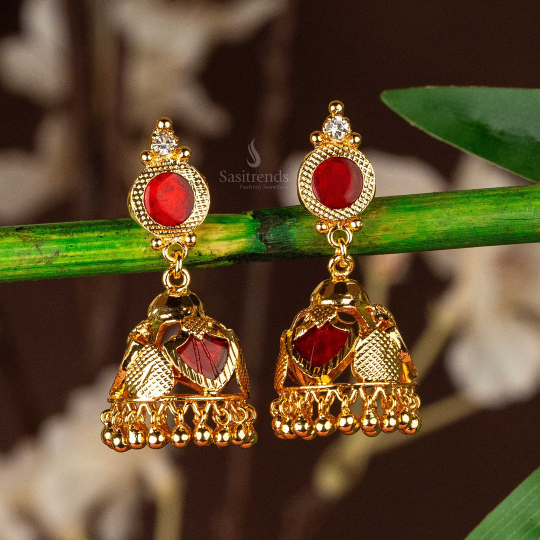 Small Palakka Jumkas Sasitrends Traditional Micro Gold Plated