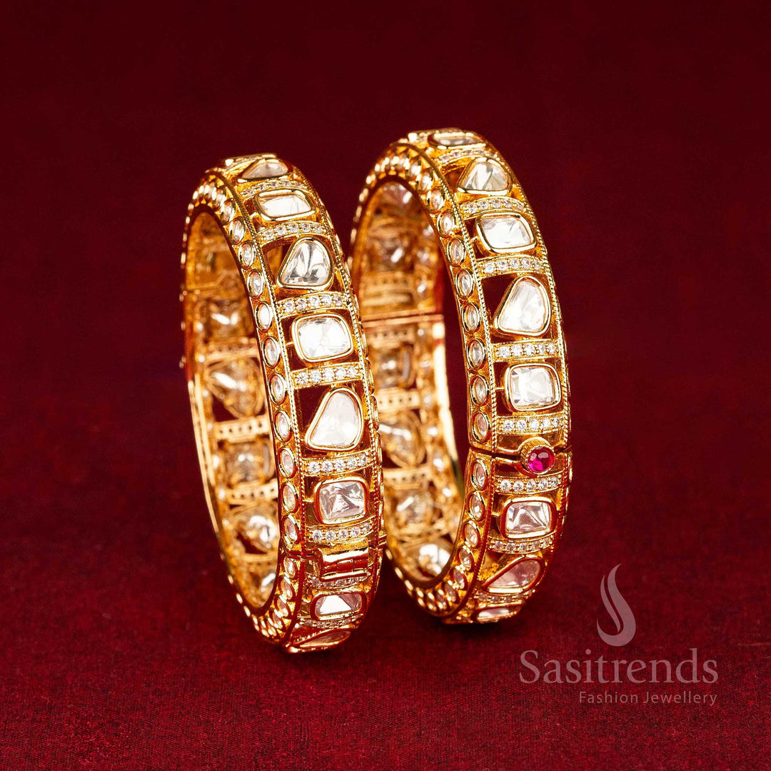 American Diamond Kundan Stone Bangles