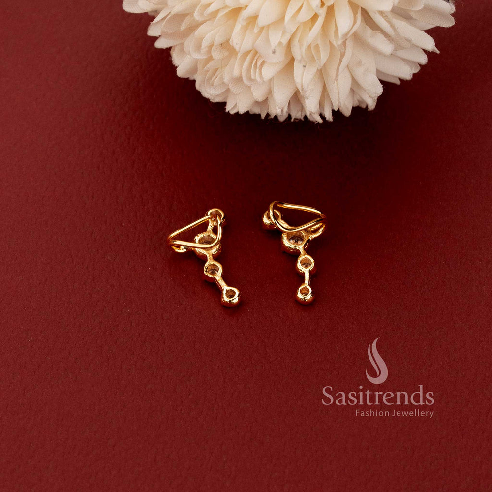 Beautiful Impon Gold Plated Statement Earcuff with Intricate Traditional Detailing for Women - Sasitrends