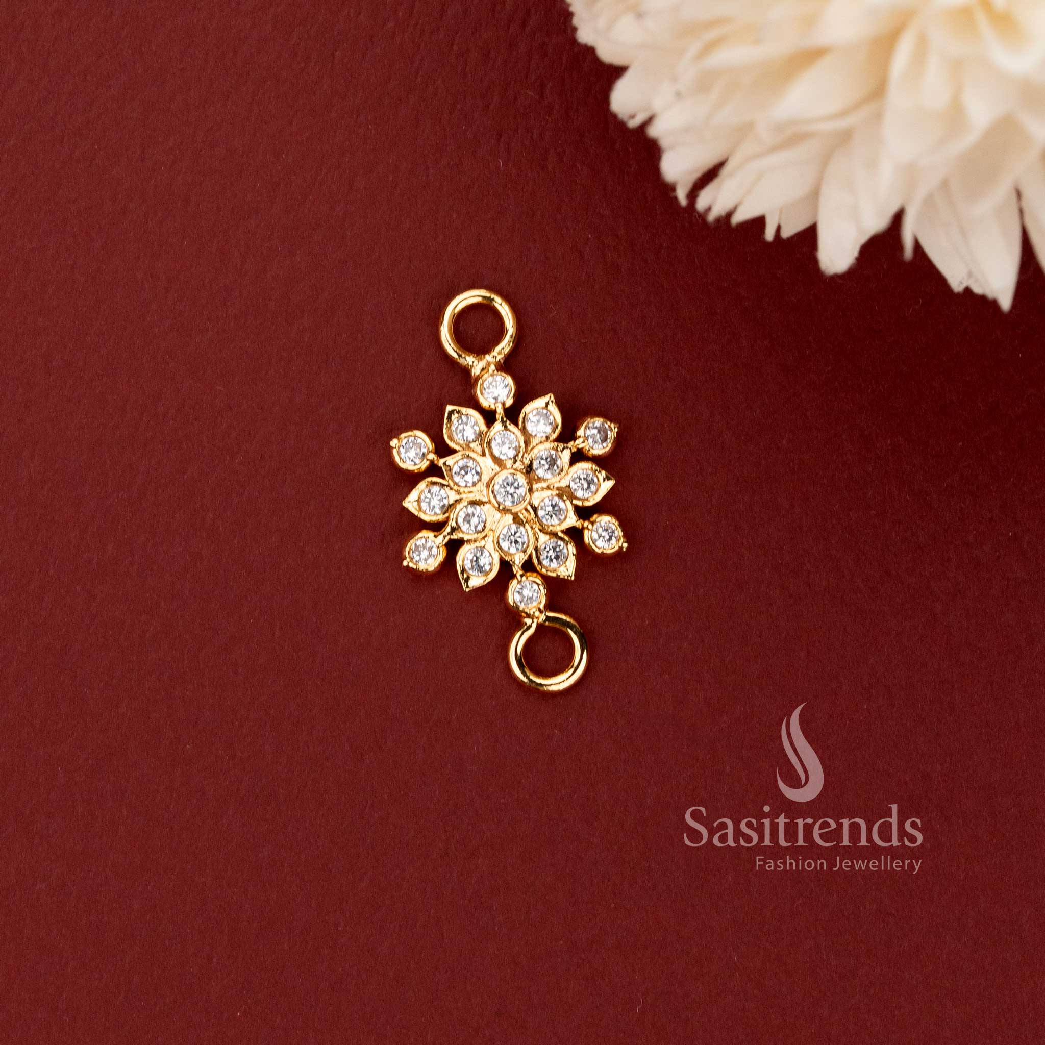 Impon Gold Plated Pendant with Intricate Stone Detailing for Traditional and Festive Wear - Sasitrends