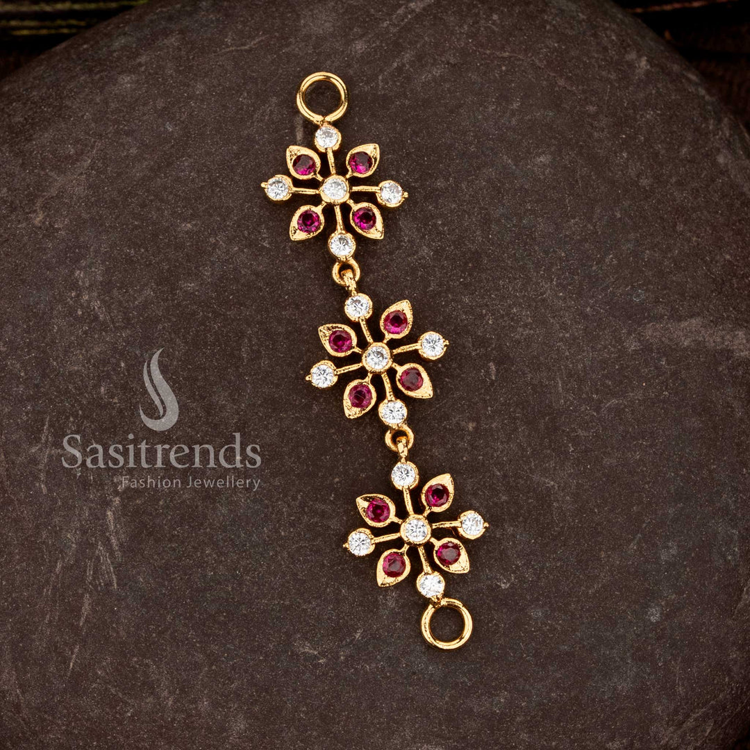 Impon micro gold plated Panchaloha floral mugappu pendant – Sasitrends