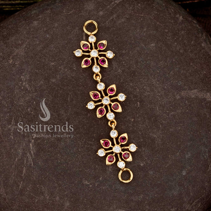 Heritage Impon Micro Gold Plated Panchaloha Floral Mugappu Pendant – Guaranteed