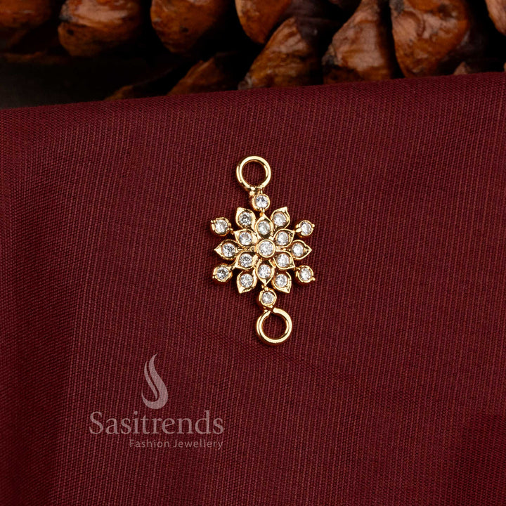 Beautiful Impon One Gram Gold Plated Pendant with AD Stone Embellishment for Women - Sasitrends