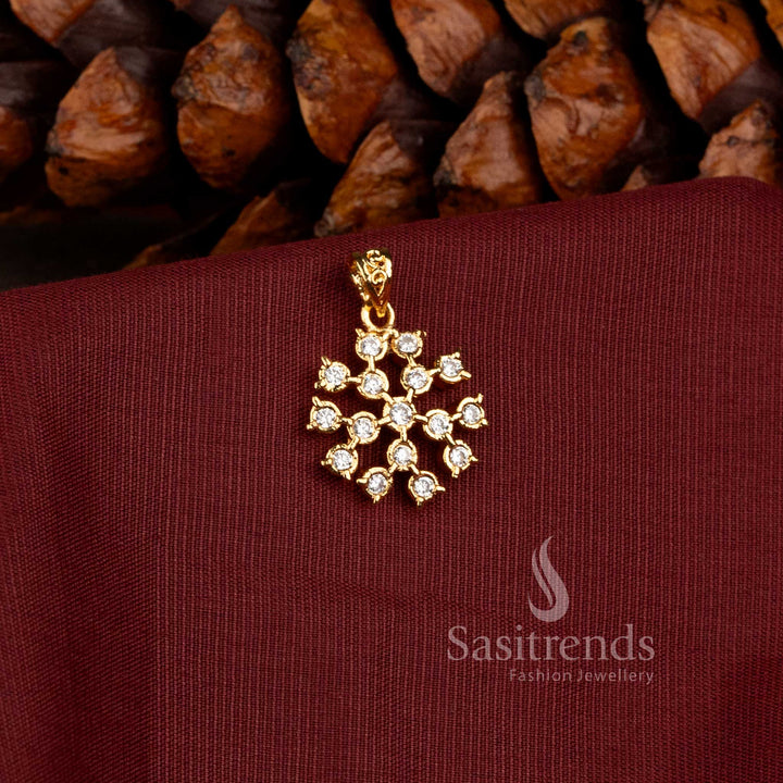 Impon Gold Plated Pendant with Intricate Stone Detailing for Traditional and Festive Wear - Sasitrends