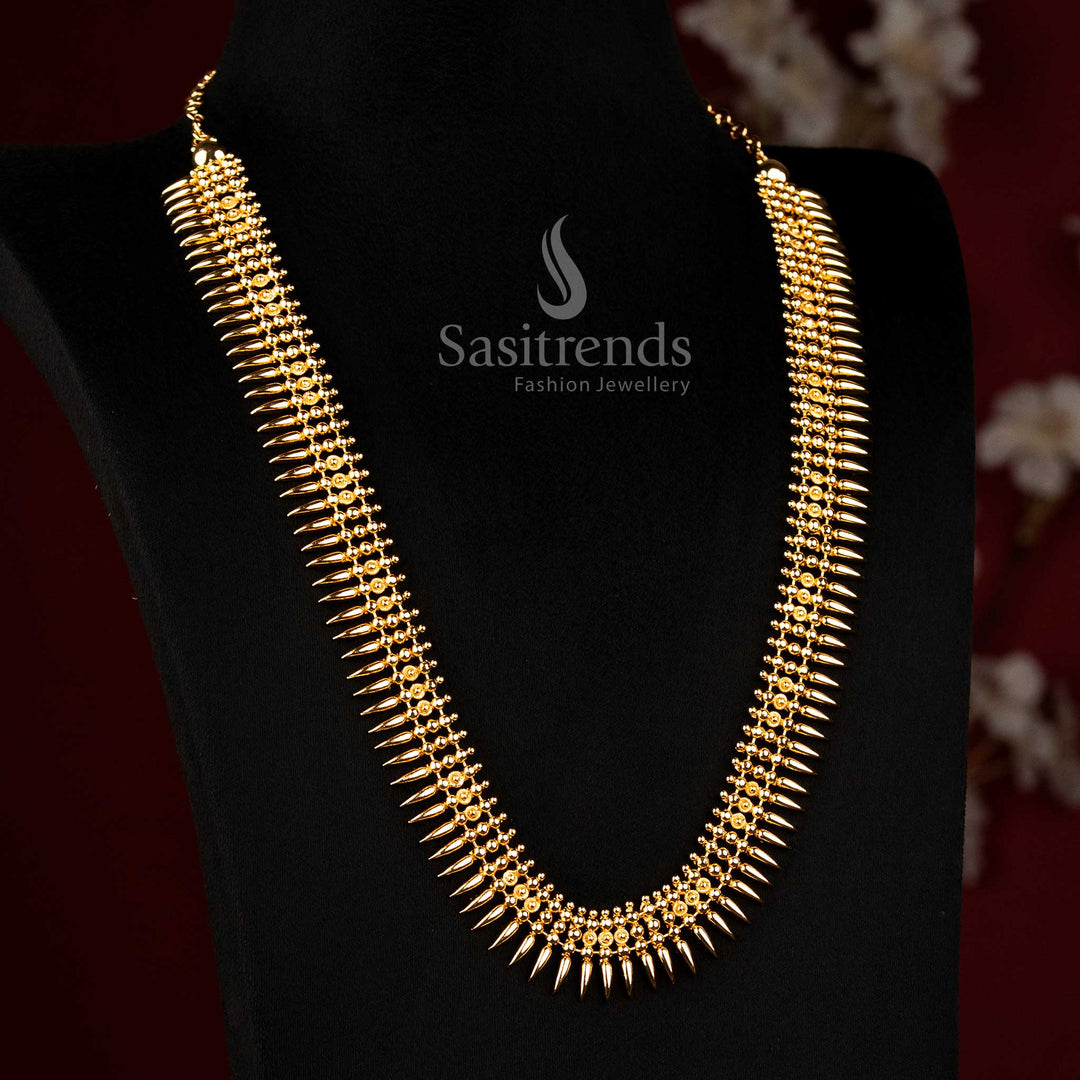 Mullapoo Png Micro Gold Plated Micro Mullapoo Floral Long Necklace – Sasitrends