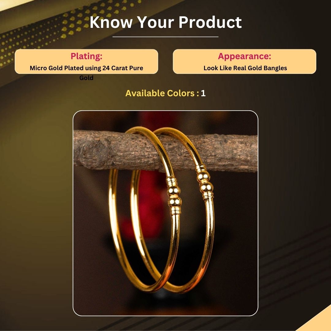 Micro Gold Plated Bangles Measurement Image - Sasitrends