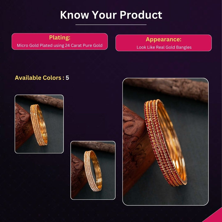 Micro Gold Plated Bangles Measurement Image - Sasitrends