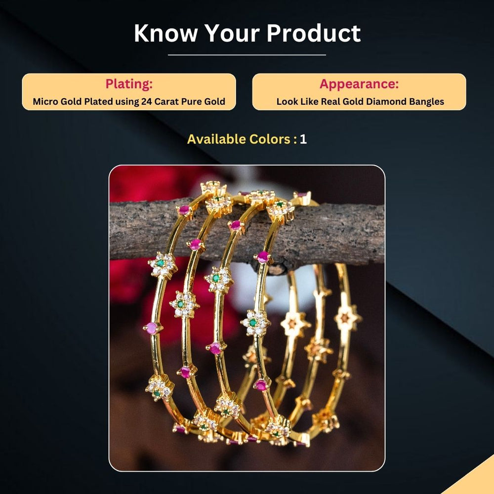 Micro Gold Plated Bangles Measurement Image - Sasitrends