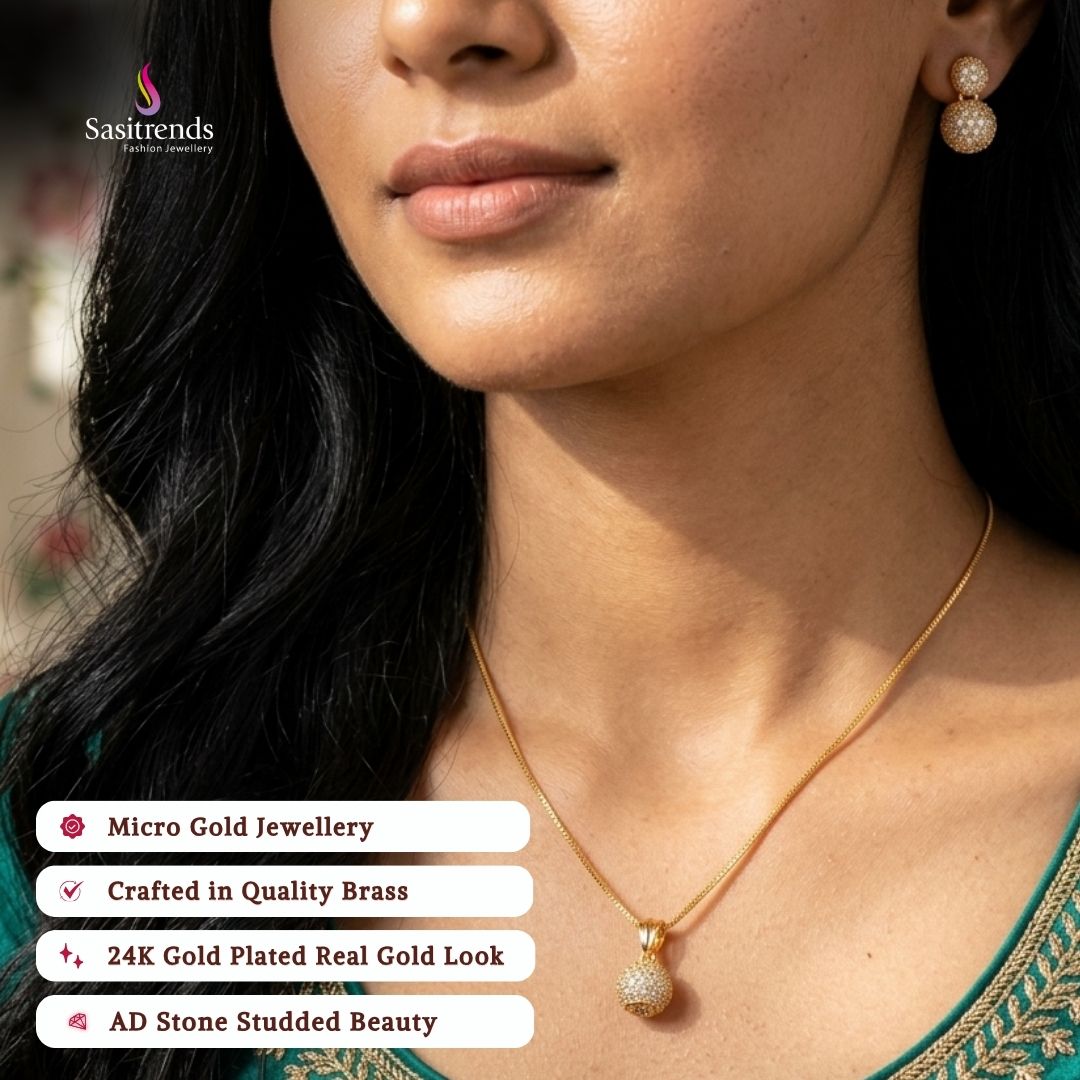 Micro gold plated chain necklace - Sasitrends
