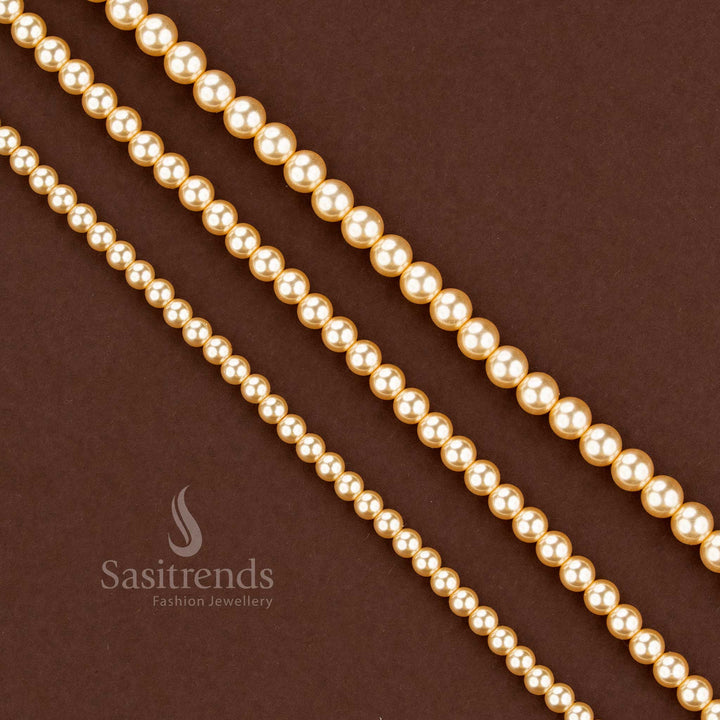 Crystal Pearl Beads in Multiple Sizes with Centre Drill Holes for Crafting - Sasitrends