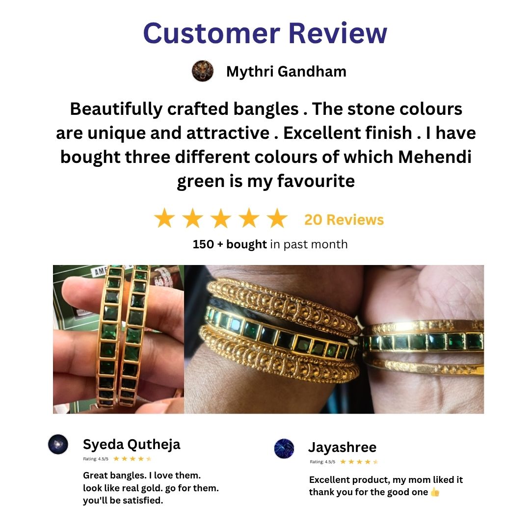 Guaranteed Micro gold plated AD stone bangles - Sasitrends