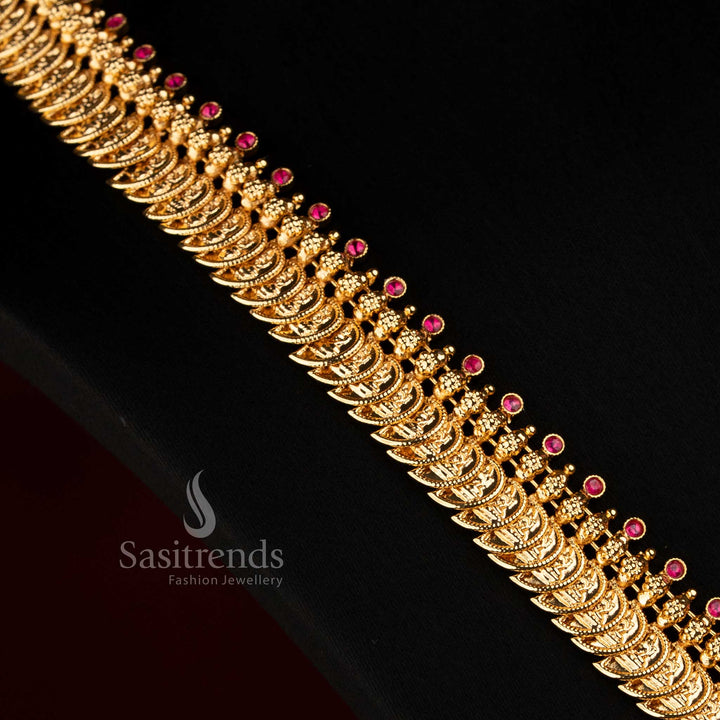 24K micro gold plating, this one gram jewellery is designed to give a rich real-gold-like appearance - Sasitrends 