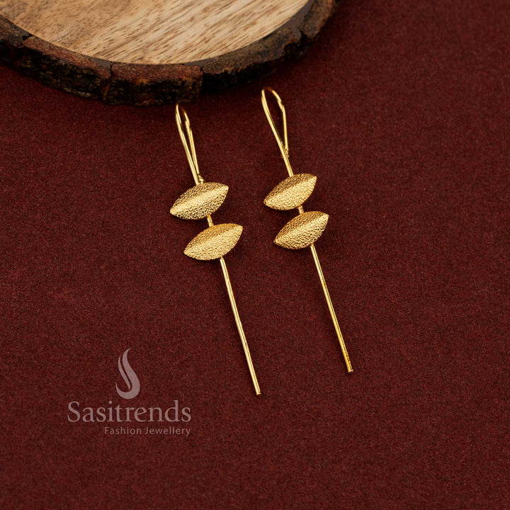 Sasitrends bold look 24K gold plated ear cuff earrings designed to create a confident and fashionable statement