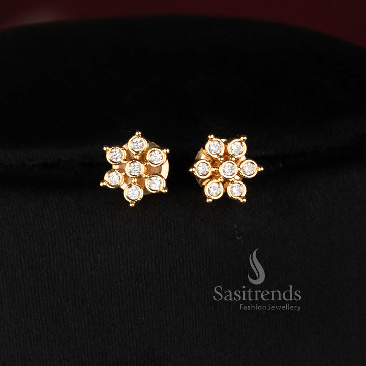 Sasitrends Impon Addigai short and long oval floral micro gold necklace jewellery set