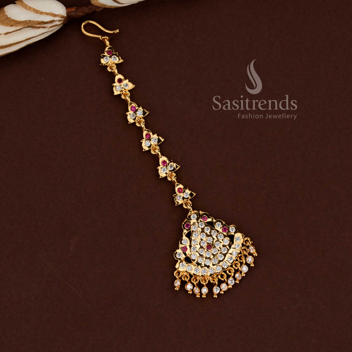 
Sasitrends Impon Gati Micro Gold Plated Maang Tikka Collection classic Indian bridal hair jewellery
