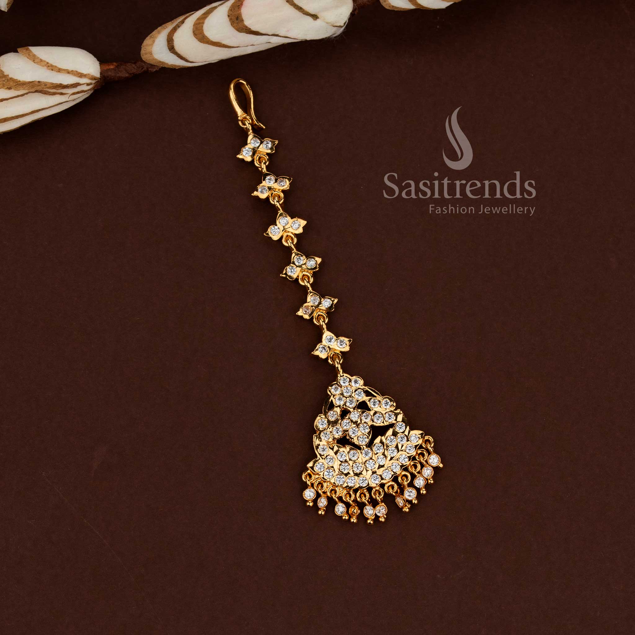
Sasitrends Impon Gati Micro Gold Plated Maang Tikka Collection South Indian heritage bridal jewellery
