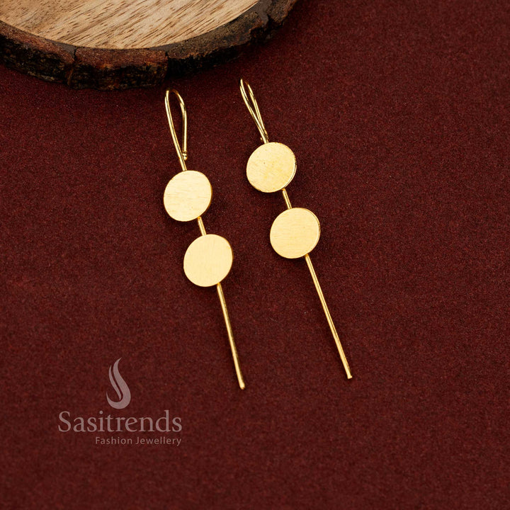 Sasitrends luxury inspired 24K gold plated ear cuff earrings crafted with graceful detailing for refined fashion styling