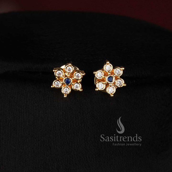 Sasitrends micro gold plated Impon Addigai short and long oval floral necklace jewellery