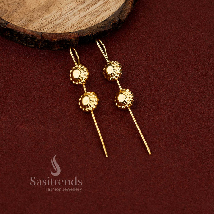 Sasitrends refined 24K gold plated ear cuff earrings featuring polished craftsmanship and chic detailing