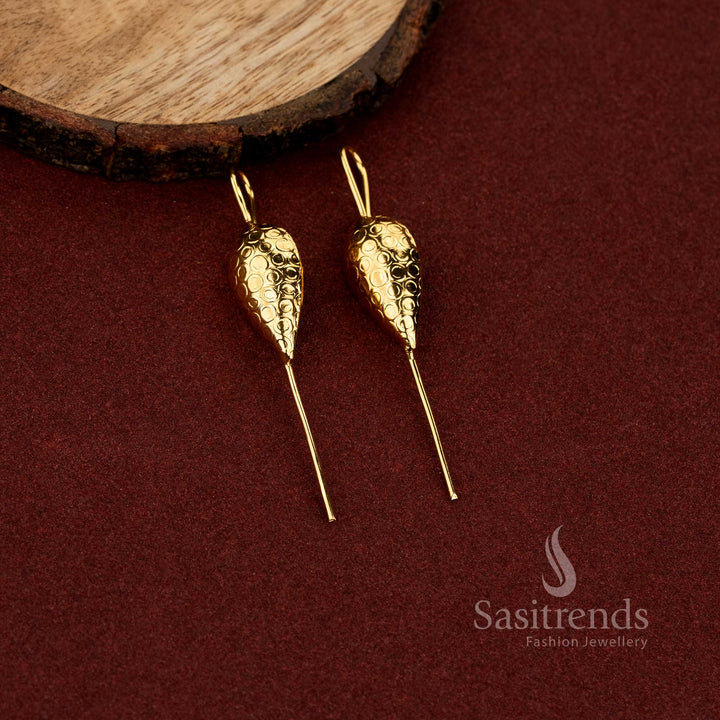 Sasitrends trendy layered look 24K gold plated ear cuff earrings offering bold yet graceful fashion appeal