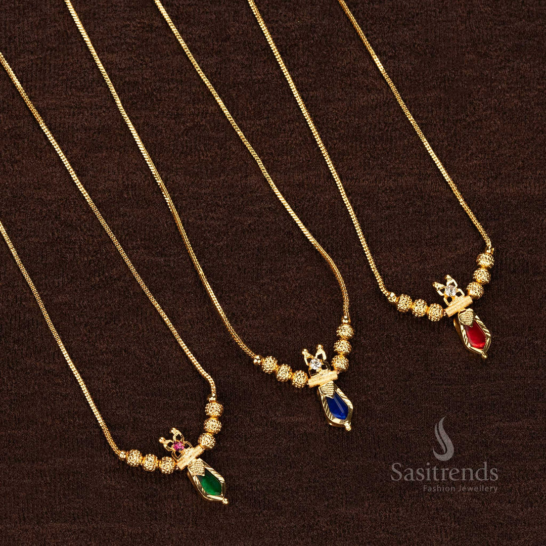 Guaranteed Micro Gold Plated Palakka Nagapadam Necklace with Chain Pendant Sasitrends