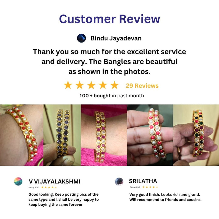 Guaranteed Micro gold plated AD stone bangles - Sasitrends