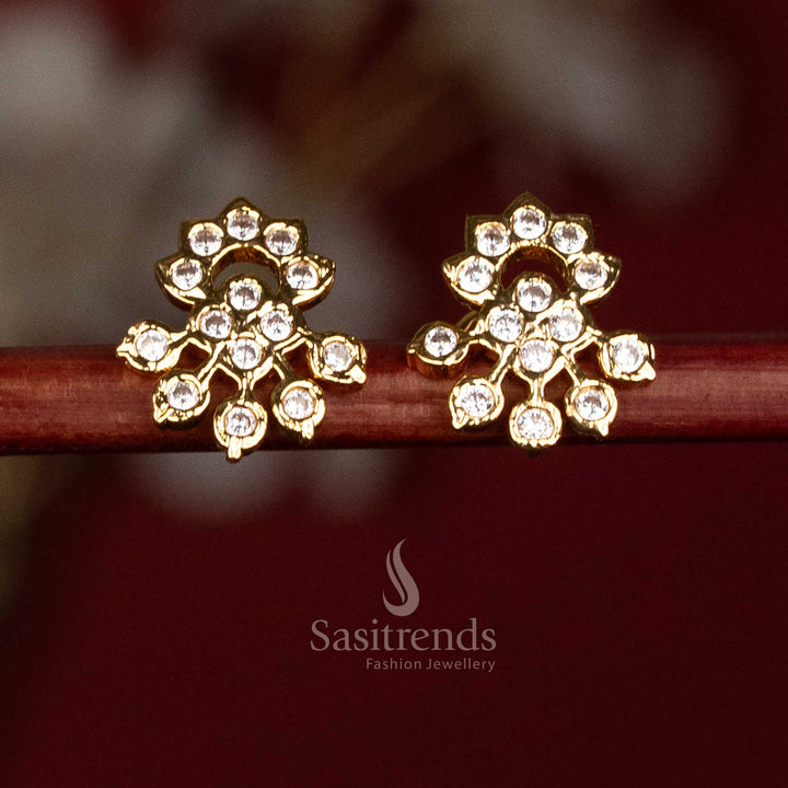  Impon Addigai floral cluster AD stone stud earrings – Sasitrends