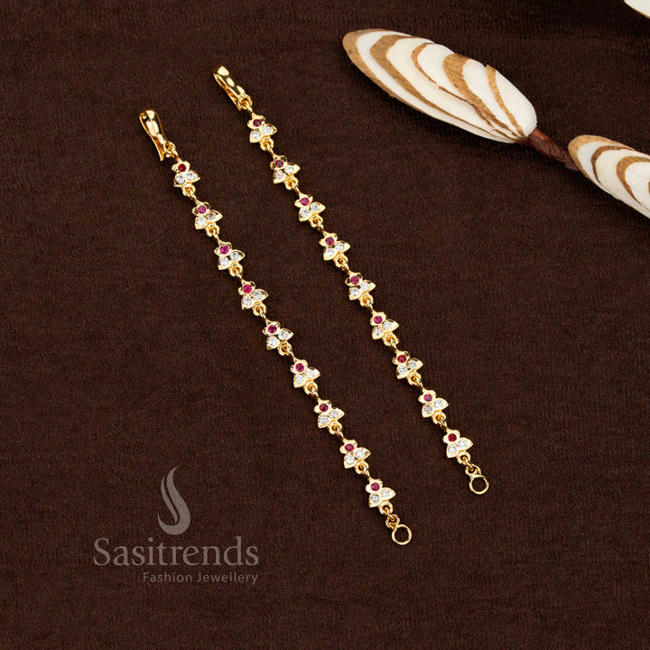 Elegant Flower Pendant Necklace Set - Perfect for Traditional Occasions