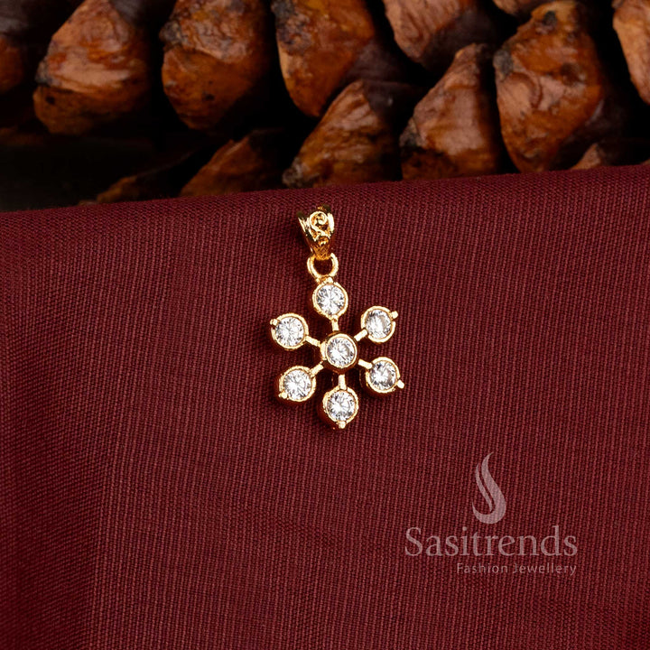 Beautiful Impon Gold Plated Statement Pendant with Intricate Traditional Detailing for Women - Sasitrends