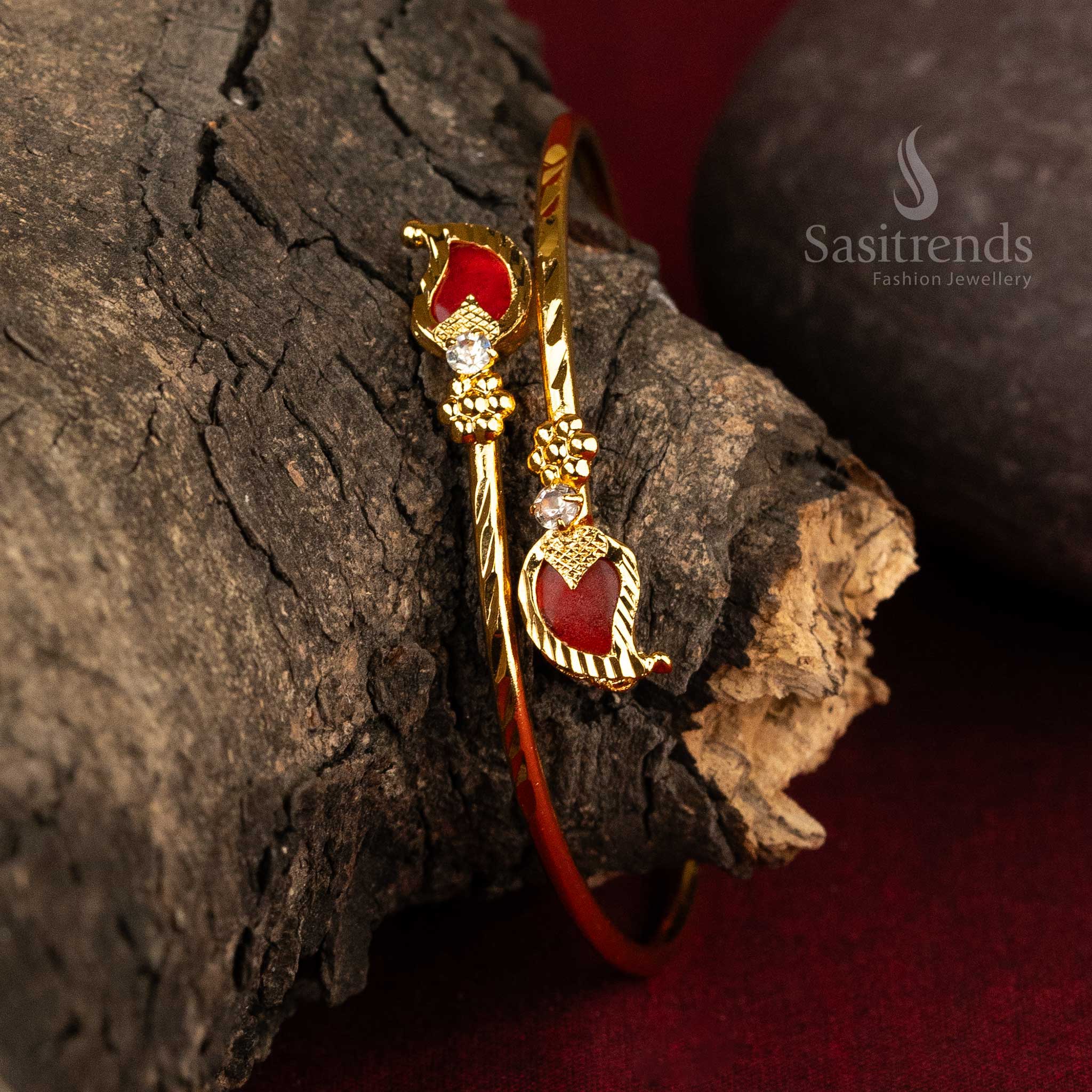 Guaranteed Traditional Kerala Palakka Mango Bangle Red - Sasitrends