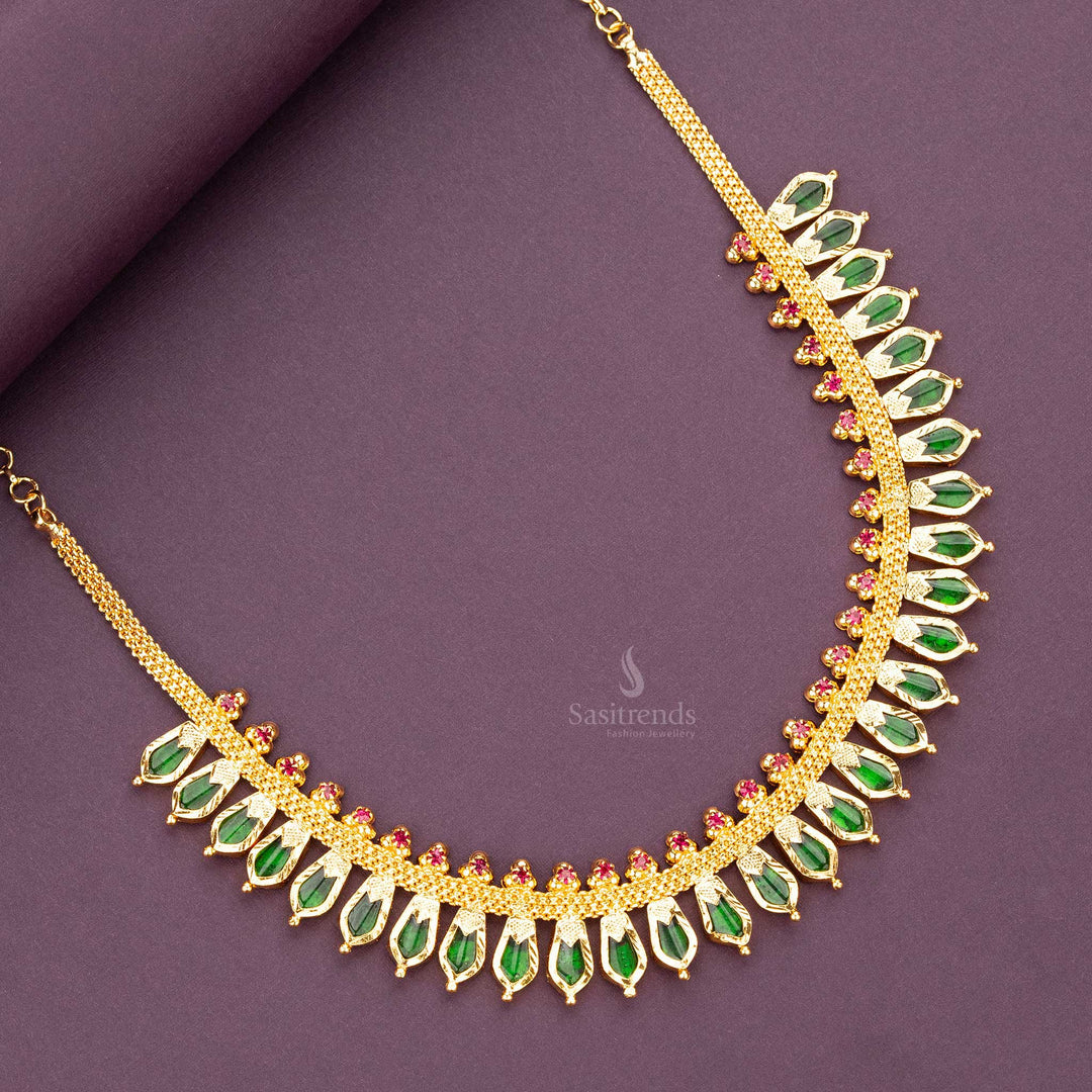 Traditional Micro Gold Plated Nagapadam Necklace – One Gram Real Gold Look  Sasitrends