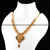 Elegant Flower Pendant Necklace Set -one gram gold-Perfect for Traditional Occasions