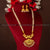 Classic Temple Wear Matt Gold Plated Necklace Jewellery Set 