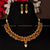 Sasitrends Traditional Matt Gold-Plated Necklace Set with Stone