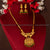 Classic Matt Gold Plated Peacock Lakshmi Jewellery Set