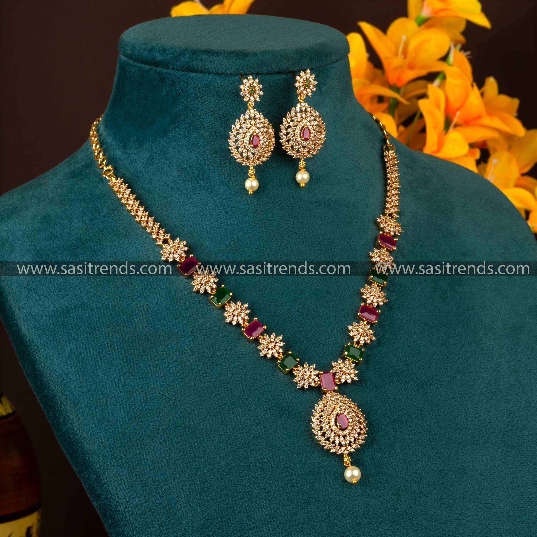 One gram gold pearl chains shop