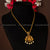 Premium Matt Gold Plated Lakshmi and Peacock Designer Chain Pendant 