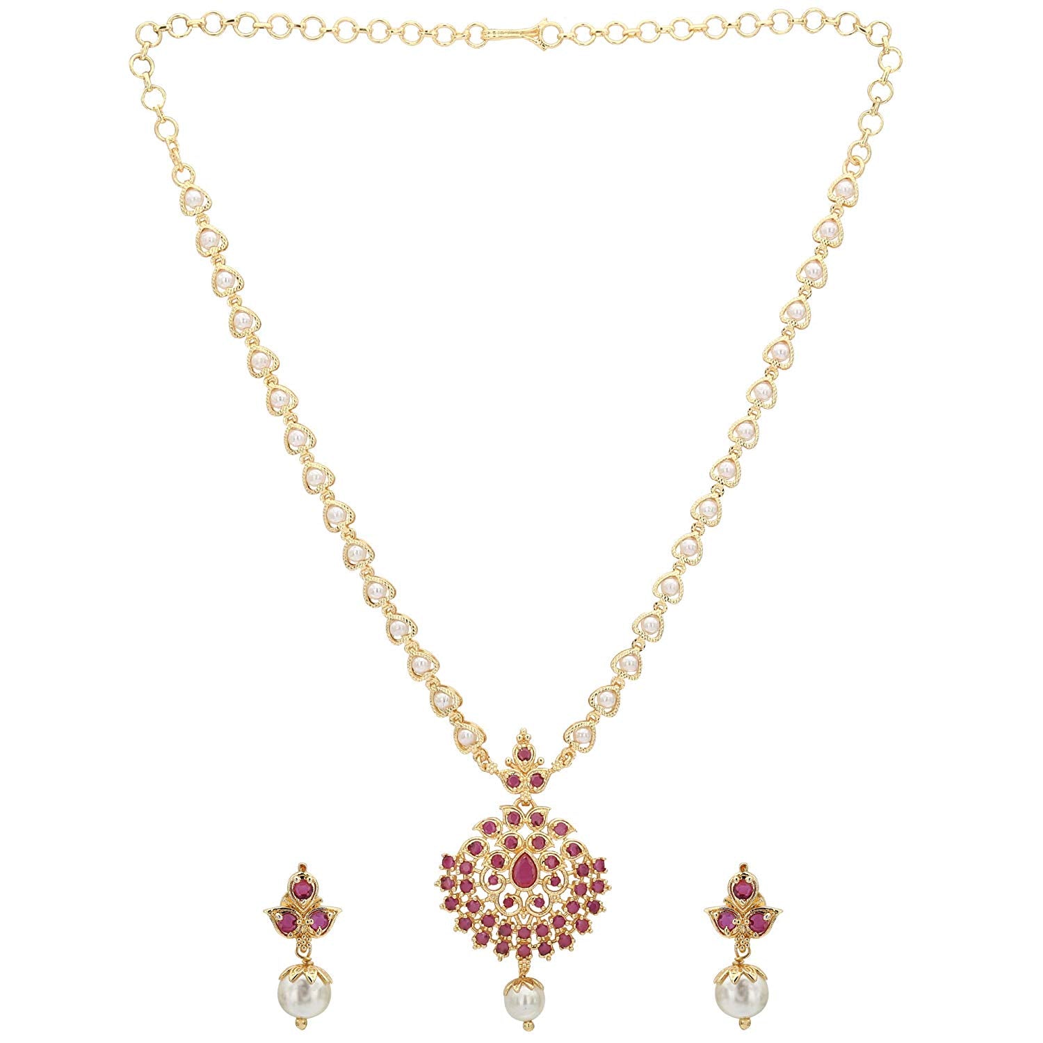 gold plated pearl necklace