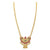 Micro Gold Plated Pendant Gajiri Chain Necklace with Stones - Traditional Elegance for Special Occasions
