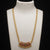Micro Gold Plated Tear Drop Stones Pendant Gajiri Chain Necklace for Traditional Wear - Latest Collection