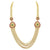 Exquisite Traditional Micro Gold-Plated Five-Layered Golden Bead Ball Chain Necklace with Mugappu Motif - Sasitrends