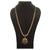 Trendy Micro Gold Plated Peacock Floral Pendant Gajiri Chain Necklace Online