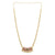 Micro Gold Plated Tear Drop Stones Pendant Gajiri Chain - Traditional Wear Necklace