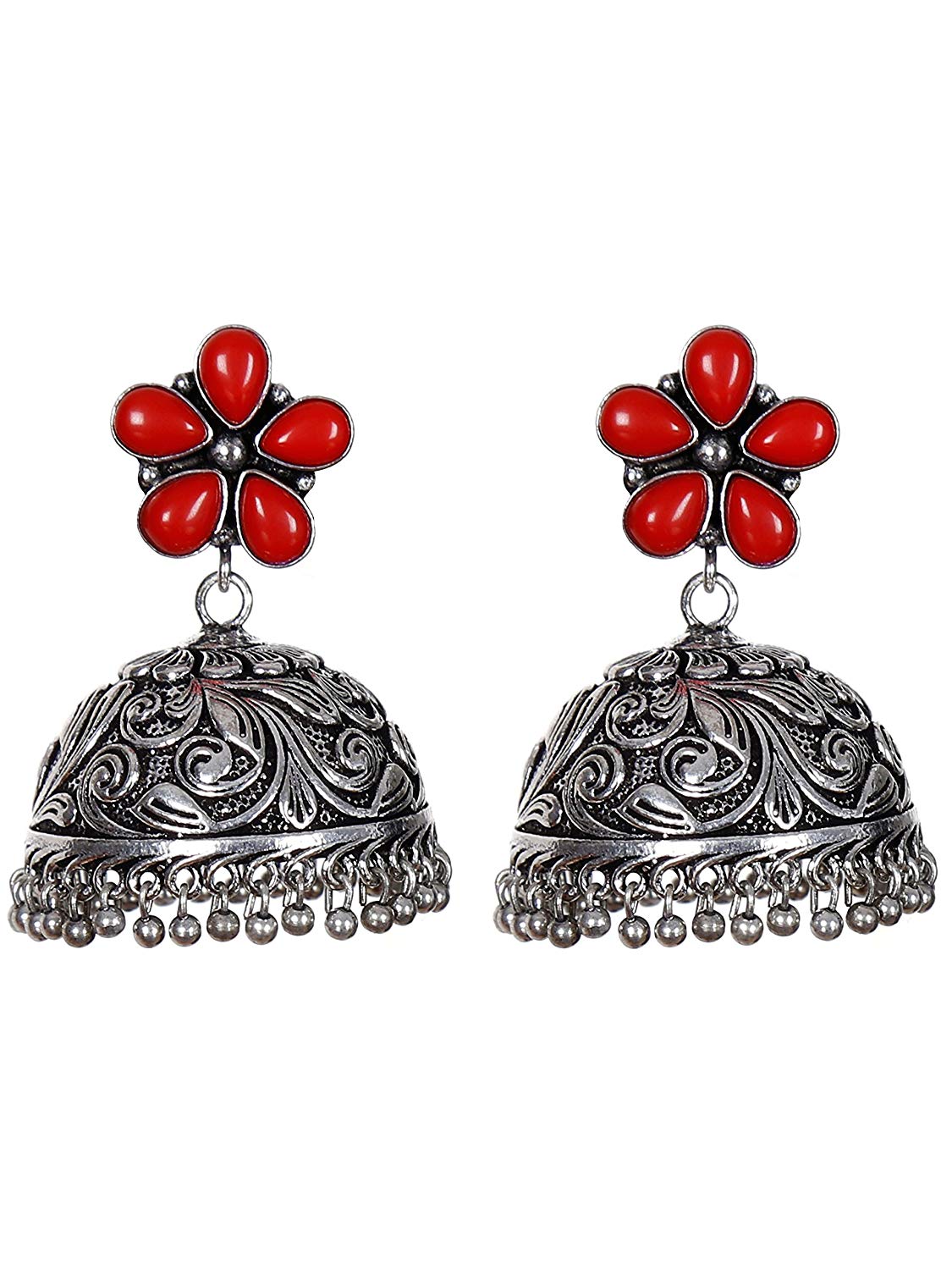 Fabula Silver Stone Studded Stud Earrings: Buy Fabula Silver Stone Studded Stud  Earrings Online at Best Price in India | Nykaa