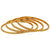 Sasitrends Gold Plated Thick Size Daily Wearable Bangles for Women - Set of 4