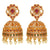 Traditional Contemporary Pearl Matte Gold Jhumka Earrings - Timeless elegance meets modern charm in this exquisite accessory