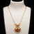 Traditional Micro Gold Plated Peacock Pendant Necklace for Elegant Traditional Wear