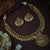 Antique Gold Plated Lakshmi Pendant Necklace & Earrings - Traditional Elegance
