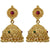 New Traditional Wear Micro Gold Plated AD Stone Jhumkas for Women - Brass, 24-Carat Gold